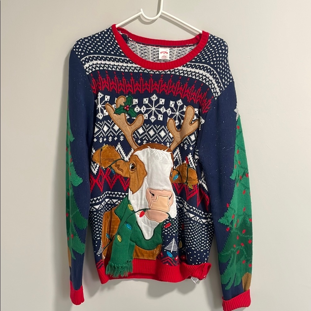 Festive Reindeer Sweater - Blue